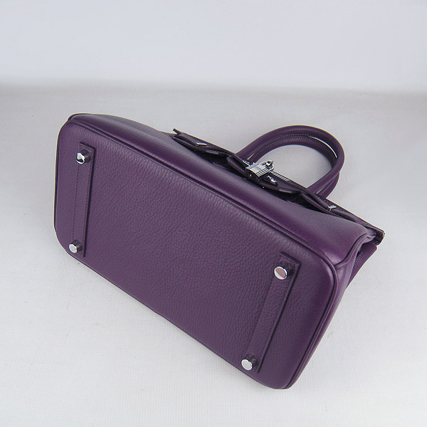 Replica Hermes Birkin 30CM Togo Leather Bag Purple 6088 On Sale - Click Image to Close